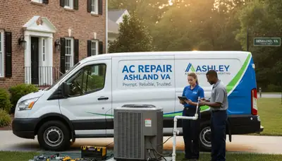 Professional AC repair technician servicing air conditioner in Richmond, VA